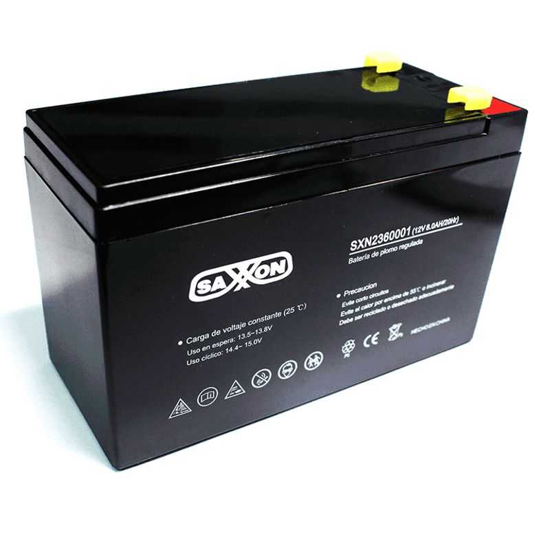 Saxxon Cbat8ah  Bateria De Respaldo De 12 Volts Libre De Mantenimiento Y Facil Instalacion / 8 Ah/ Compatible Dsc/ Cctv/ Acceso