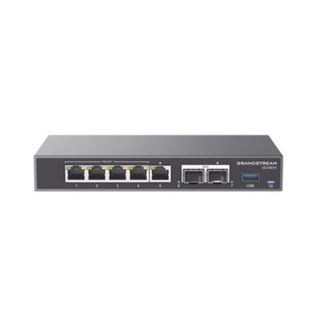 4 En 1 Firewall Router Pbx Ip Switch Gigabit De 5 Puertos (4 Poe) Y 2 Puertos Sfp 2.5 Gigabit