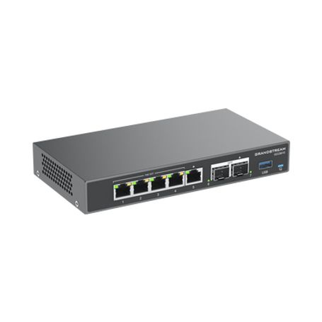 4 En 1 Firewall Router Pbx Ip Switch Gigabit De 5 Puertos (4 Poe) Y 2 Puertos Sfp 2.5 Gigabit