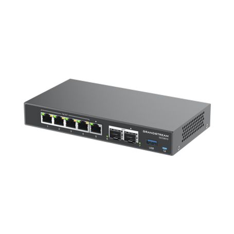 4 En 1 Firewall Router Pbx Ip Switch Gigabit De 5 Puertos (4 Poe) Y 2 Puertos Sfp 2.5 Gigabit