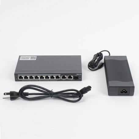 Switch Administrable Con 8 Puertos Gigabit Poe 2 Uplinks Gigabit (1 Sfp) Gestión Gratuita Desde La Nube