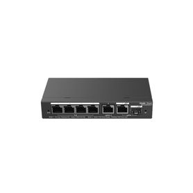 switch administrable con 4 puertos gigabit poe 2 uplink gigabit y 1 uplink gigabit para fibra sfp en combo gestión gratuita des