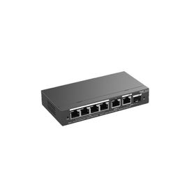 switch administrable con 4 puertos gigabit poe 2 uplink gigabit y 1 uplink gigabit para fibra sfp en combo gestión gratuita des