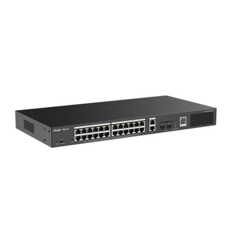 Switch Smart Poe Con 24 Puertos Gigabit Poe 802.3af/at  2 Sfp Para Fibra 1gb Gestión Gratuita Desde La Nube 370w