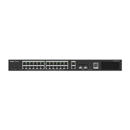 Switch Smart Poe Con 24 Puertos Gigabit Poe 802.3af/at  2 Sfp Para Fibra 1gb Gestión Gratuita Desde La Nube 370w