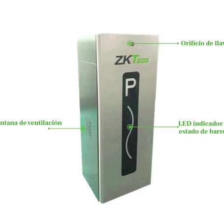 Zkteco Cmp200  Barrera Vehicular De Doble Dirección Izq O Der/ Brazo Telescópico De 2.6 Hasta 4.5 Metros / 3 Seg. / Gabinete Con