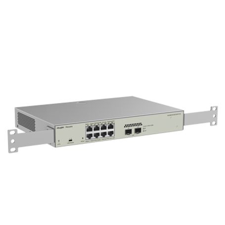 Switch Administrable Poe Capa 2 Con 8 Puertos Gigabit Poe 802.3af/at  2 Sfp Para Fibra 1gb Gestión Gratuita Desde La Nube 125w