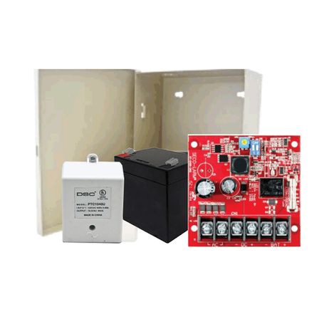 Secolarm Kit Fuente De Poder 1  Kit De Poder Contiene 1 Fuente De Poder De 1.5 Amp Bateria De Respaldo Transformador Y Gabinete 