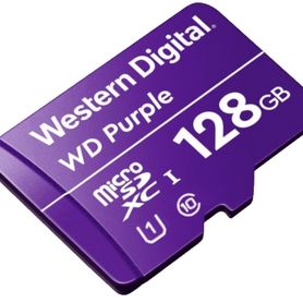 western wdd128g1p0c memoria de 128gb micro sdxc linea purple clase 10 u1 lectura 50mb escritura 40mb especializada para videovi