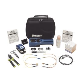 kit completo de herramienta octt opticam 2 de panduit para terminación de conectores prepulidos lc sc o st incluye desforradora