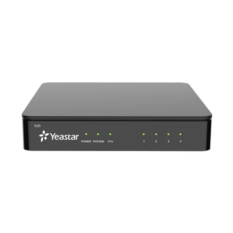 Conmutador Ip Sip Yeastar Para Pymes / 20 Extensiones/ 10 Llamadas Simultaneas/ 2 Puertos Fxo