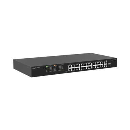 switch poe no administrable de 2 puertos gigabit y 24 puertos 10100 mbps monitoreable en la nube230480