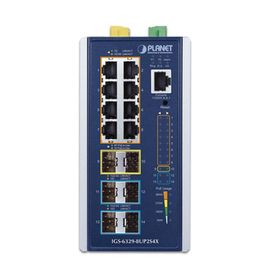 switch industrial capa 3 de 8 puertos 101001000t poe 8023bt 2 puertos sfp 1 g25 g 4 puertos sfp 10g instalación en pared o puer