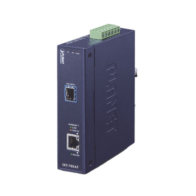 Convertidor De Medios Industrial Ethernet Rj45 10g/5g/2.5g/1g/100m A Sfp 10gbasex