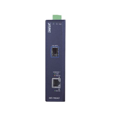 Convertidor De Medios Industrial Ethernet Rj45 10g/5g/2.5g/1g/100m A Sfp 10gbasex