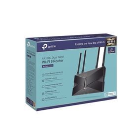 router wifi 6 doble banda ax 1800 mbps   mumimo y ofdma  1 puerto wan 101001000 mbps  4 puertos lan 101001000 mbps  4 potentes 