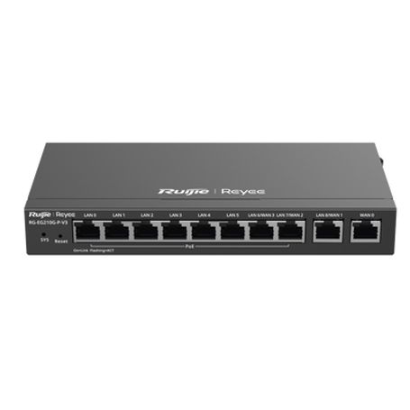 router balanceador con función sdwan poe hasta 110w 10 puertos gigabit 8 puertos poe soporta 4x wan configurables hasta 200 cli