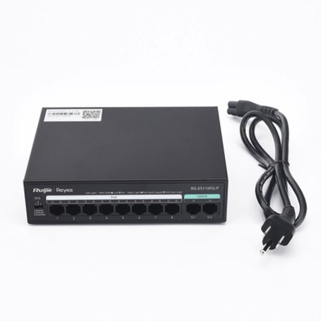 Switch Poe No Administrado De 2 Puertos Gigabit Y 8 Puertos 10/100 Mbps