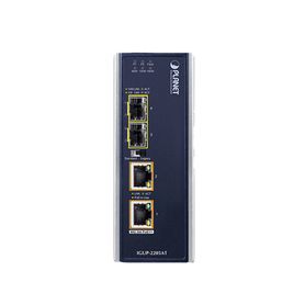 convertidor de medios industrial de 2 puertos sfp 1001000x a 2 puertos rj45 101001000t 8023bt poe235043