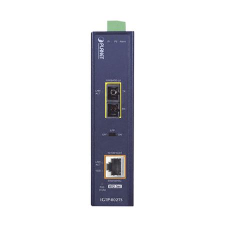 Convertidor De Medios Industrial Poe 1000baselx A 10/100/1000baset 802.3at (scsm) 20 Km