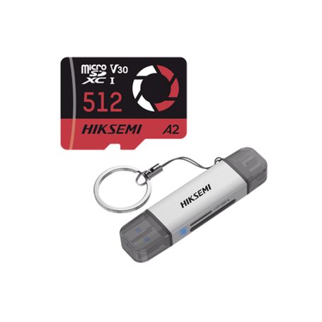 kit de memoria microsd de 512g para drones y cámaras de acción con lector de tarjetas de regalo
