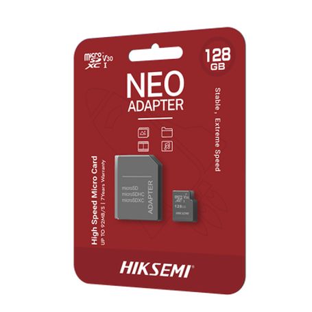 Memoria Microsd Con Adaptador Ideal Para Celular O Tablet / 128 Gb / Multipropósito / Clase 10 / 92 Mb/s Lectura / 50 Mb/s Escri