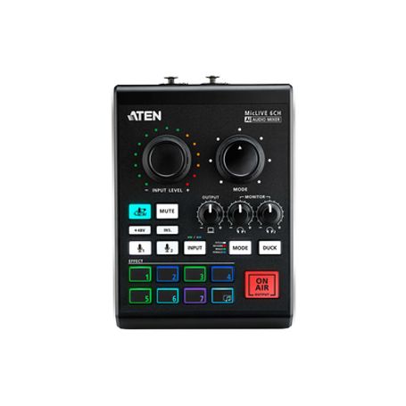 Mezclador De Audio Para Pódcast Con Ia  Miclive™ De 6 Canales