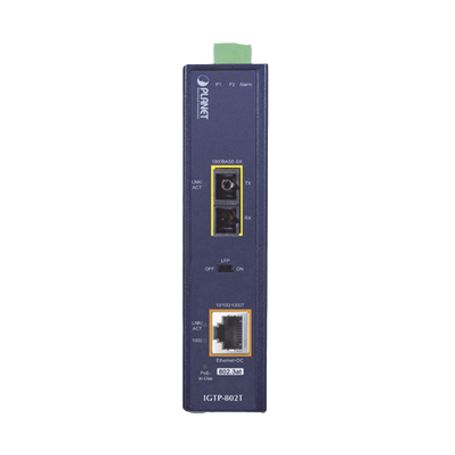 Convertidor De Medios Industrial Poe 1000basesx A 10/100/1000baset 802.3at (scmm) 550 M