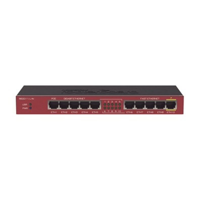 Routerboard Mikrotik Rb2011ilin 5 Puertos Fastethernet 5 Puertos Gigaethernet