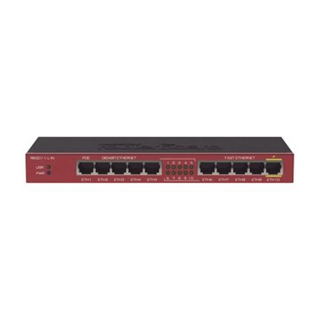 routerboard mikrotik rb2011ilin 5 puertos fastethernet 5 puertos gigaethernet