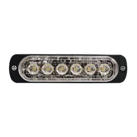 luz auxiliar de 6 led ambar bisel negro lente transparente230213