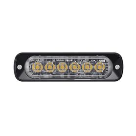 luz auxiliar de 6 led ambar bisel negro lente transparente230213