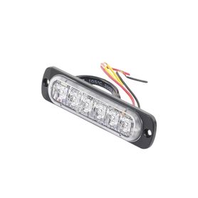 luz auxiliar de 6 led ambar bisel negro lente transparente230213