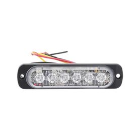 luz auxiliar de 6 led ambar bisel negro lente transparente230213