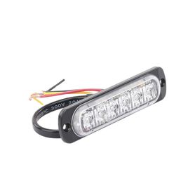 luz auxiliar de 6 led ambar bisel negro lente transparente230213