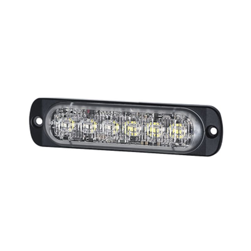 Luz Auxiliar De 12 Led Rojo/claro Sae Bisel Negro Lente Transparente