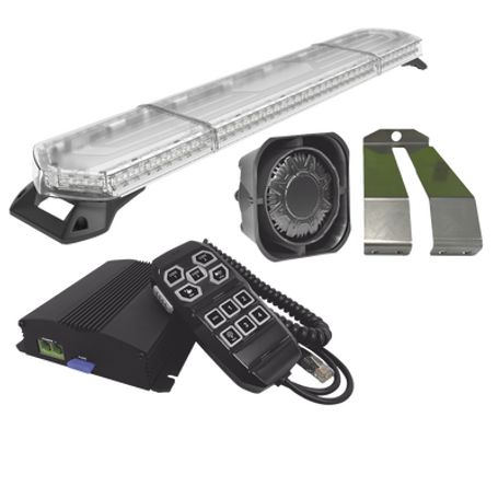 Kit De Sirena Bocina Y Torreta De 48 Con 96 Leds Ambar Ideal Para Equipar Unidades De Seguridad Privada Mineria E Industria