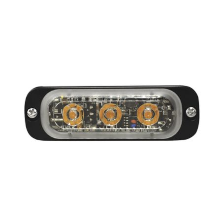 Luz Auxiliar De 3 Led Ambar Sae 1224 Vcd Lente Transparente