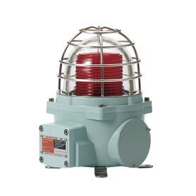 baliza con luz led color rojo con patrón de destello fijo o flasheante ideal para zonas y áreas peligrosas opera en un rango de