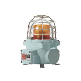 baliza con luz led color ámbar con patrón de destello fijo o flasheante ideal para zonas y áreas peligrosas opera en un rango d