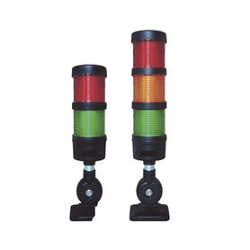 torre led indicadora de estado de 3 niveles color rojo ámbar y verde con buzzer integrado a 85 db  a 110240 vca con montaje inc