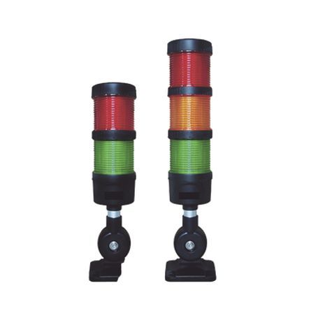 Torre Led Indicadora De Estado De 3 Niveles Color Rojo Ámbar Y Verde Con Buzzer Integrado A 85 Db  A 110240 Vca Con Montaje Incl