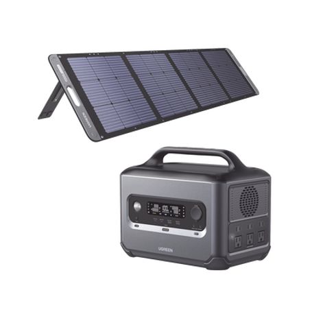 Kit De Estación De Energia Portátil 1200w (1024wh)  Panel Solar Plegable De 200w