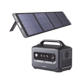 kit de estación de energia portátil 600w 680wh  panel solar plegable de 100w
