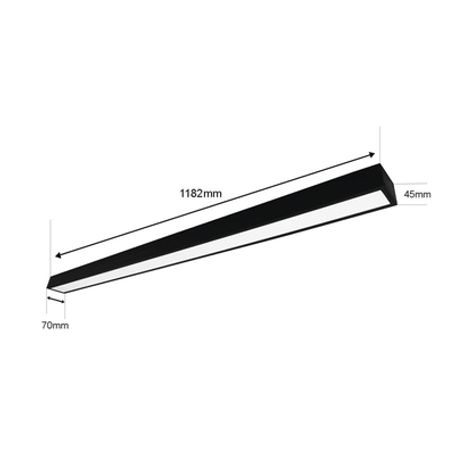 Panel Led Suspendido 22 W / 127 Vca60hz / Flujo Luminoso 1 980 Lm / Medidas 1182 X 70 X 45 Mm  / Tc 6 500 °k / Ángulo De Luz De 