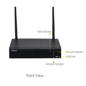 imou kitnvr1104hsw4g22  kit de 4 camaras inalámbricas de 2 megapixeles wifi disco duro de 1 tb incluido h265 nvr con antena dua