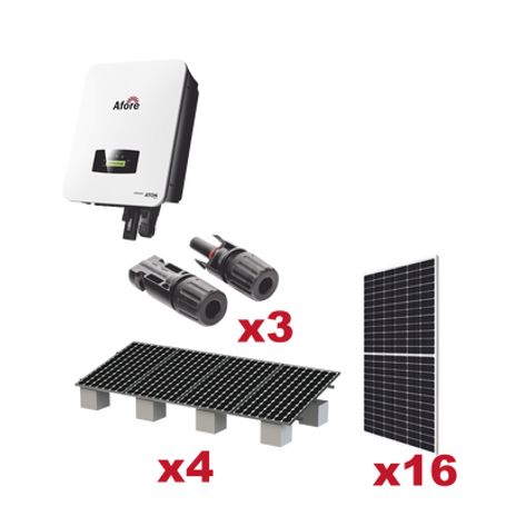kit solar interconexion   8kw  220vca  inversor afore  montaje incluido  