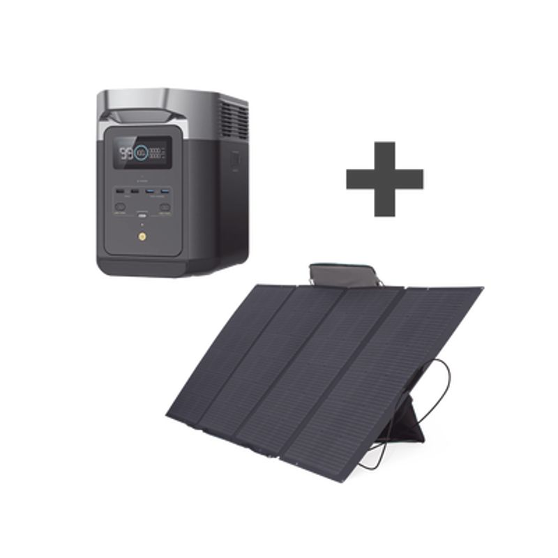 Kit De Estación De Energia Portátil 2048wh  Panel Solar Flexible 400w