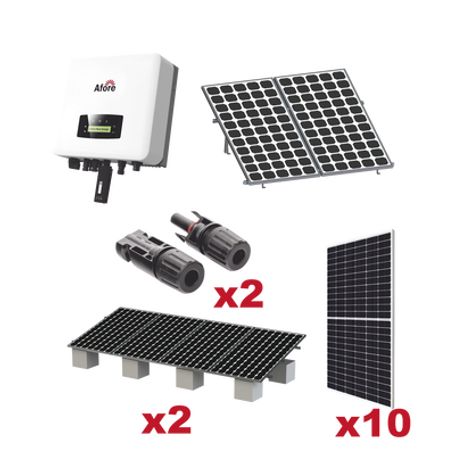 kit solar interconexion   5kw  220vca  inversor afore  montaje incluido  
