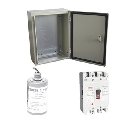 kit de centro de carga trifasico para corriente alterna breaker de hasta 690 vc de 125 a con supresor de descargas atmosféricas